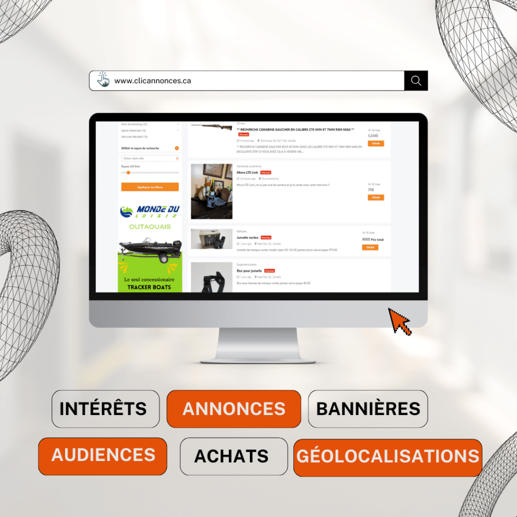 Kit Media - Clicannonces - Nous privilégions une communauté passionnée et ciblée plutôt qu'un vaste trafic impersonnel. ClicAnnonces se distingue par une approche résolument différente. Contrairement aux géants du secteur, notre plateforme ne vise pas la quantité, mais la qualité des interactions et des transactions. - $ à vendre sur le site d'annonces classées Clicannonces.ca