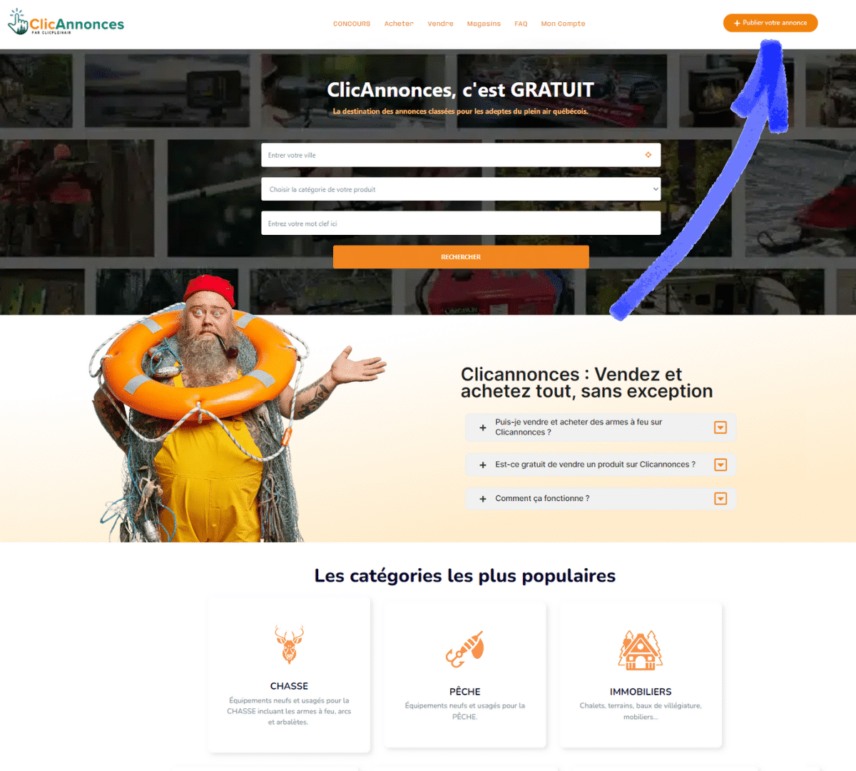 Gagne ton voyage de pêche à la Pourvoirie le Pavillon Wapus - Cours la chance de gagner un voyage en forfait familial ou couple à la POURVOIRIE PAVILLON WAPUS. - $ à vendre sur le site d'annonces classées Clicannonces.ca