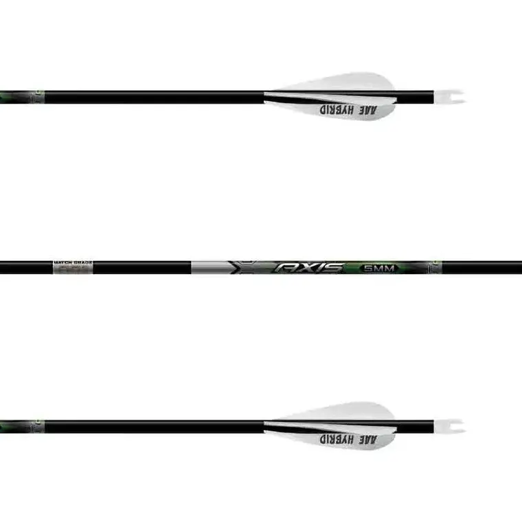 axis 5mm match grade with nock collar aae vanes 6 pack