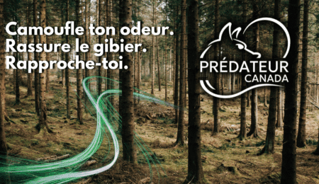 Logo de Prédateur Canada – Produits destructeurs d’odeurs à base de phéromones pour la chasse au Québec