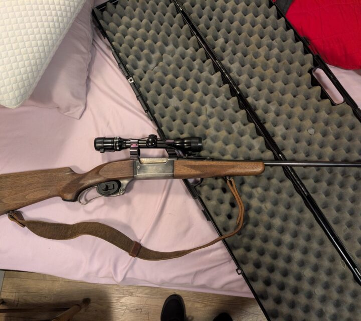 La carabine est en bonne condition mais elle a besoin d'une mise à niveau esthétique. Reçu en héritage d'un membre de la famille. Elle n'est pas enregistré. Elle servait à protéger le bétail des coyotes et autre prédateur. J'ai moi même tiré à la cible et j'ai été impressionné de la précision et le calibre. On ne fait plus de se calibre .300 Savage