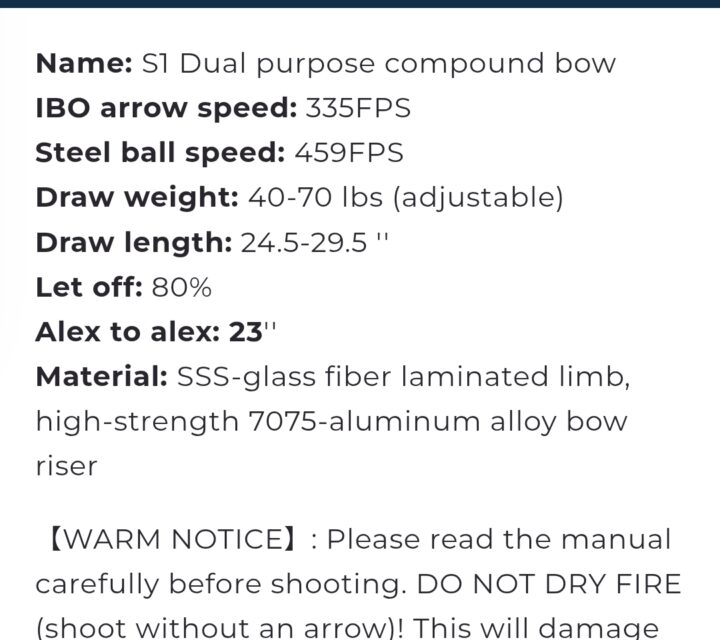 Arc a poulie dual shooter steel ball ou flèches