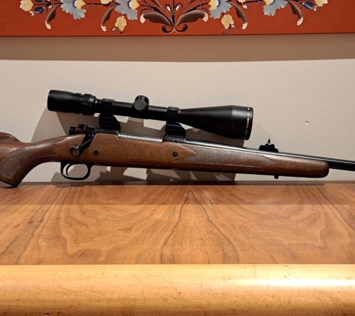 300 win mag très peu utiliser viens avec un scope Bushnell 2.5 10 50 de très bonne qualité et la carabine est très propre et elle est enregistrer