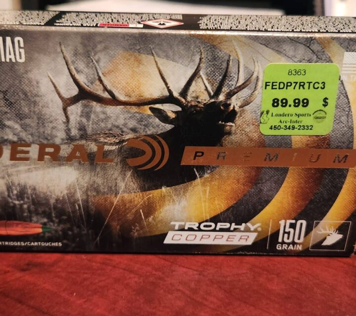 boite incomplete de balle de 7mm magnum acheter fin juillet facture a l'appuie ..parfait pour faire des test de grooping avant la saison qui approche pour chasser avec le bon model..8x terminal ascent 155g 25$...10x trophy copper 150g 45$....12x barnes ttsx 140g 55$...14x barnes tsx 160g 70$