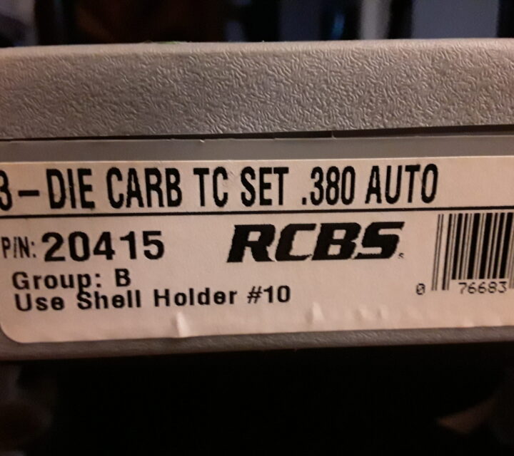 Matrice/Die calibre 380 Auto de marque RCBS très bon état. 100$ Cel-text:514-943-4033