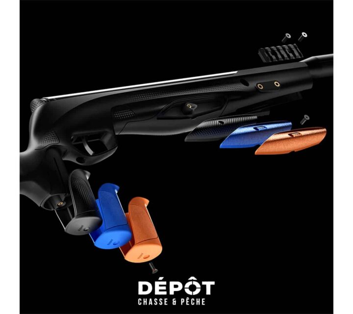 détente à bossette T2 réglable; lunette 3-9x40AO et montage à collier High Power; rails Picatinny latéraux pour bipied et accessoires