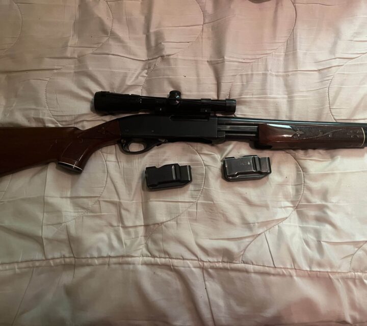 Carabine Remington pompe 7006 modèle Carbine (canon 18 ) de calibre 30-06.