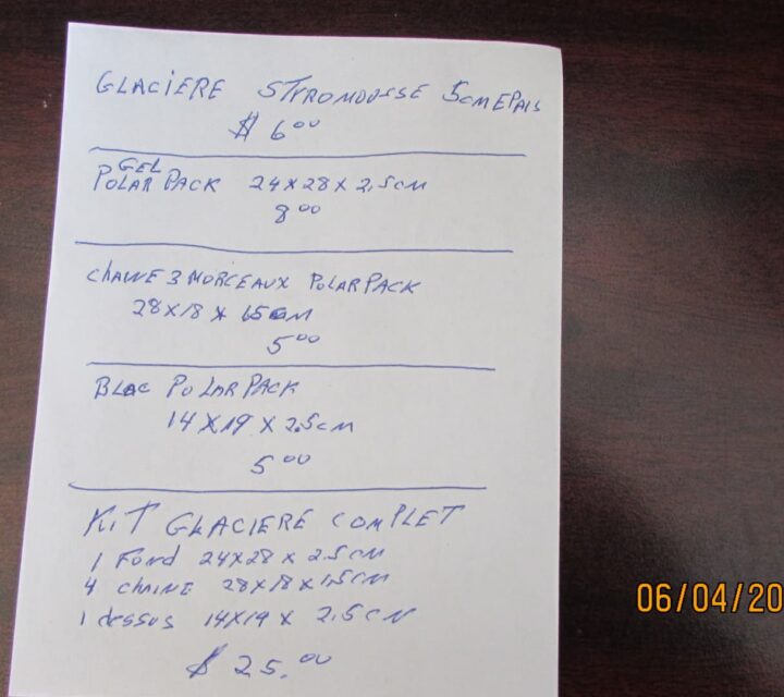 glaciere styromousse de 34x38 cm pour garder congelé ou froid