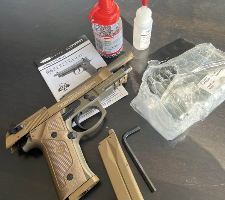 Fusil à plomb Beretta M9A full auto fonctionne au Co2 pou plomb BB