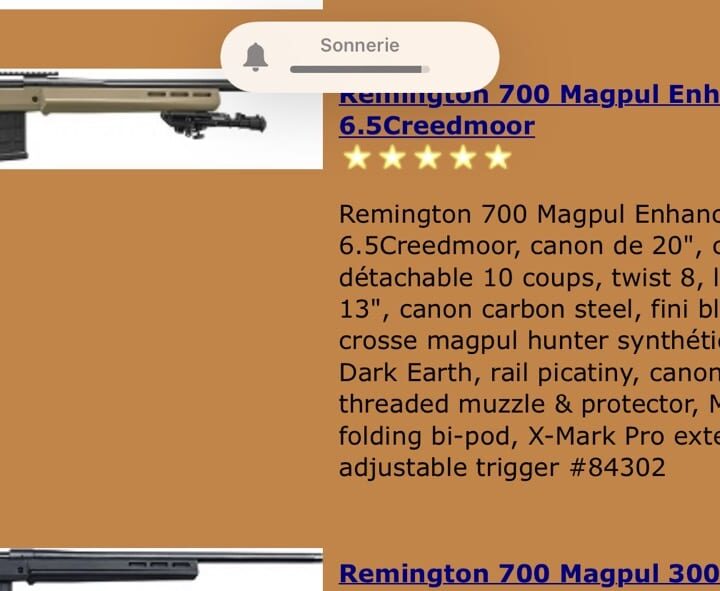 Arme et lentille neuf (jamais tiré) - Valeur 2 400$ plus taxes (+/- 2 760$)