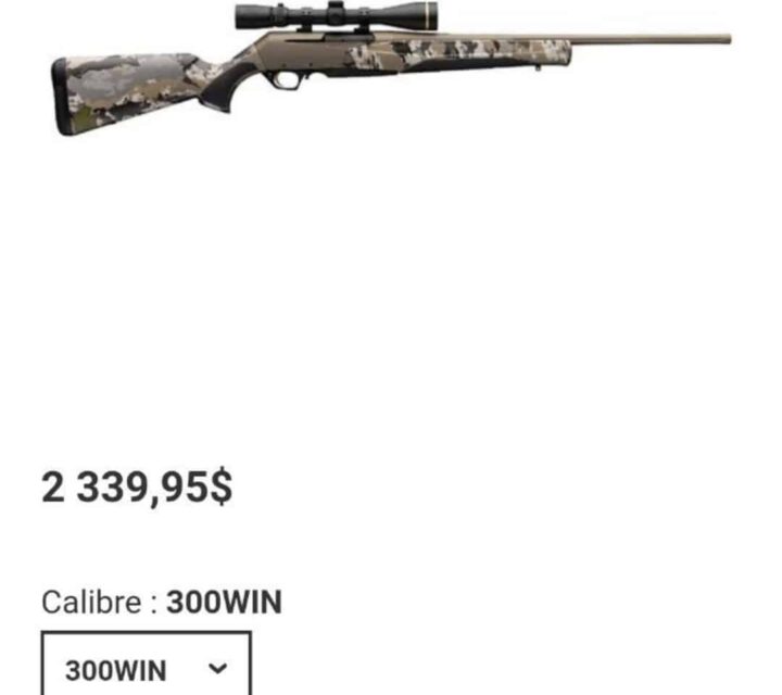 Carabine utiliser 1 fois au champs de tire