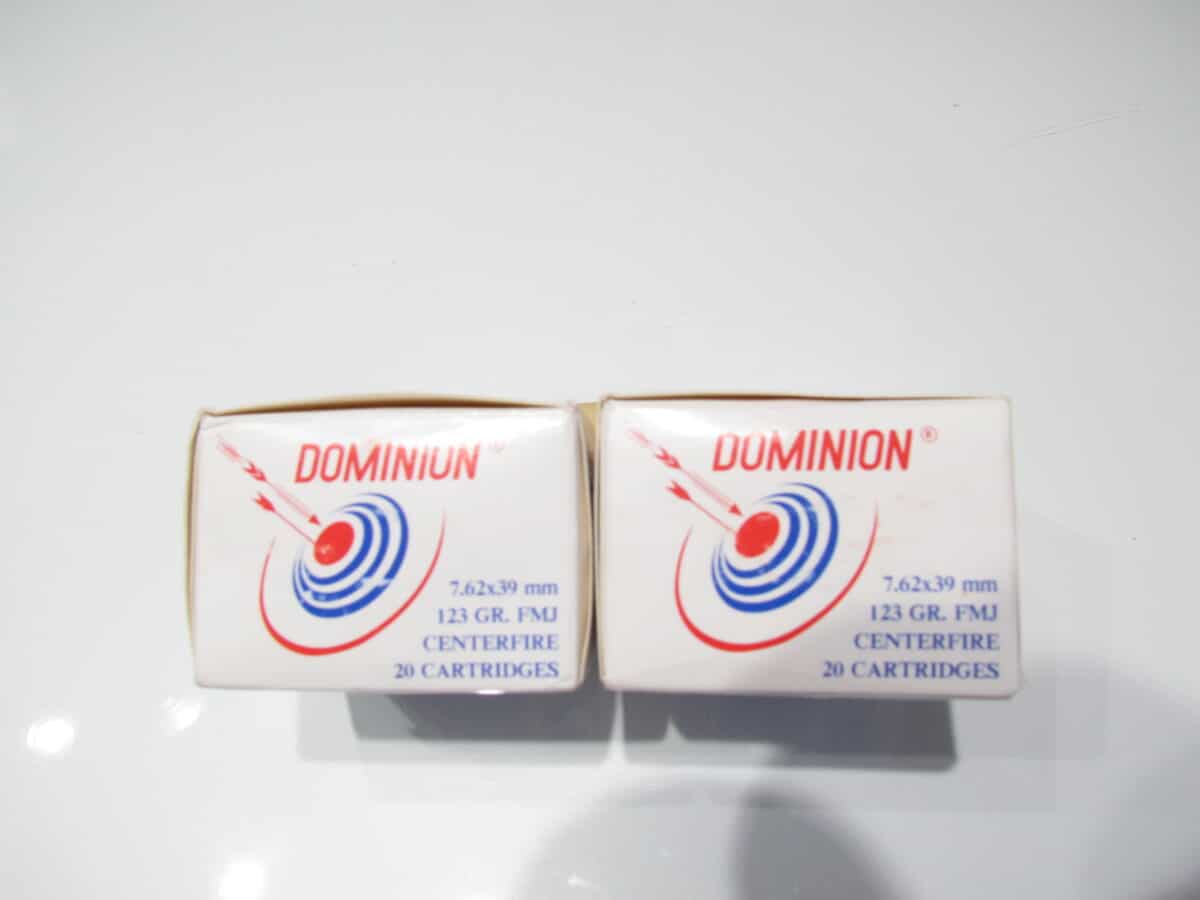 Munition 7.62x39mm 123 gr FMJ ( 2 bts de 20 balles )