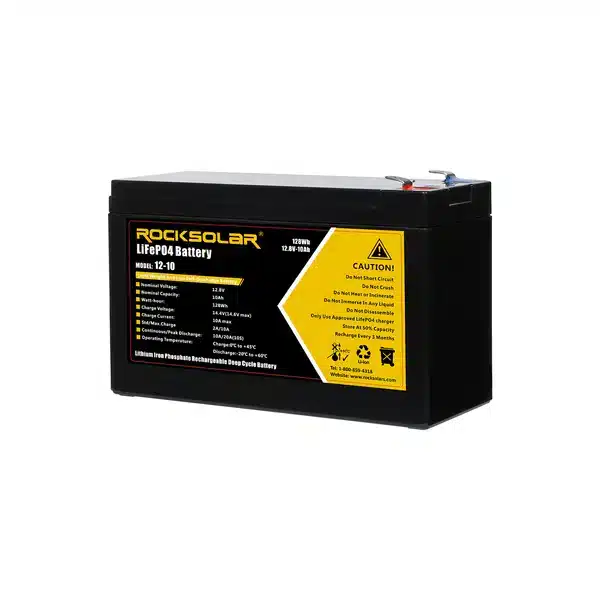 Batterie au lithium | ROCKSOLAR 12V 10Ah