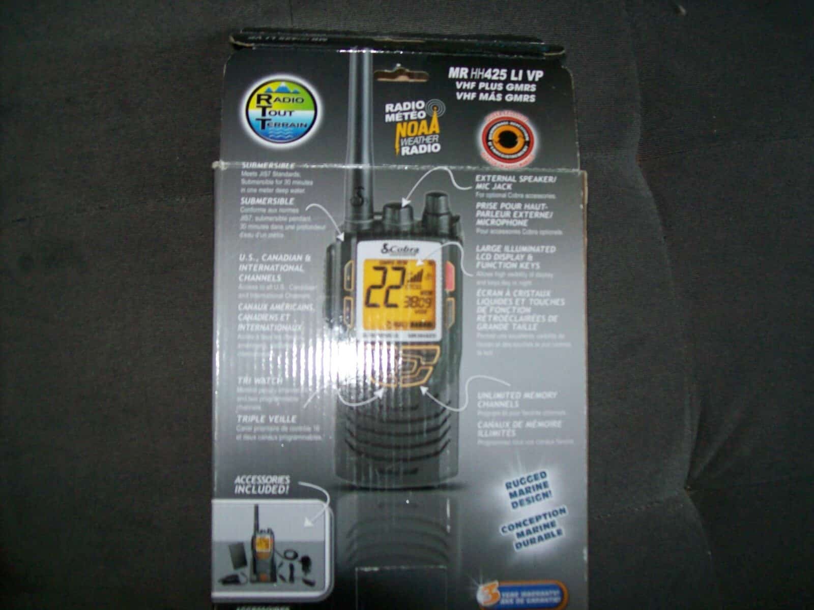 Walkie Talkie 2 cobra Marine / VHF-Gmrs /2 bandes