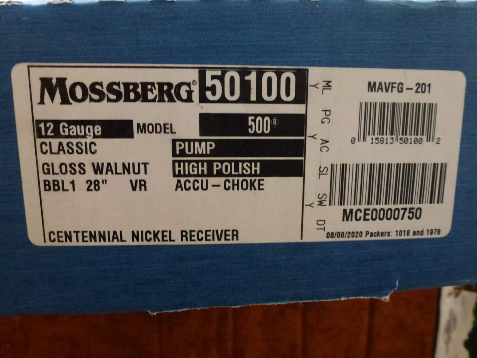 ***NEW IN BOX***MOSSBERG 500 CENTENNIAL LIMITED EDITION MGF 750