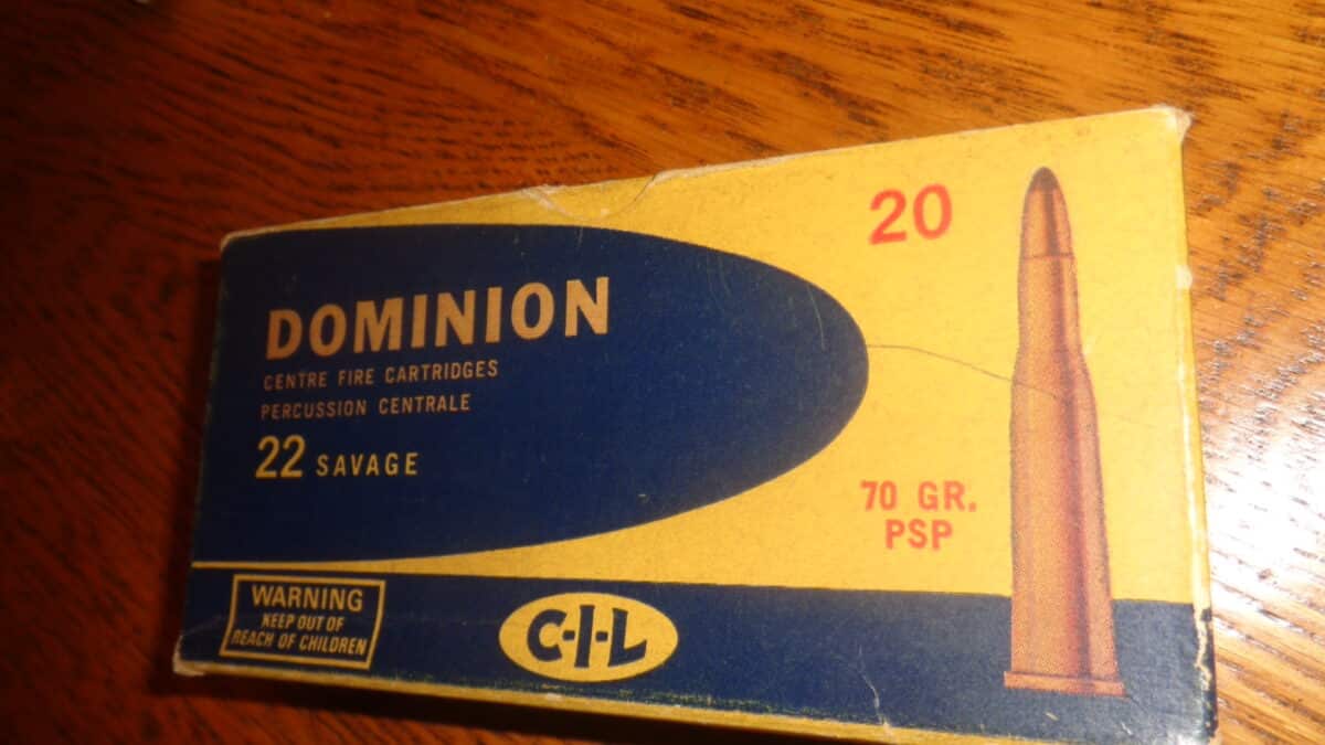 BOITE de 22 SAVAGE (DOMINION) 70 Gr.