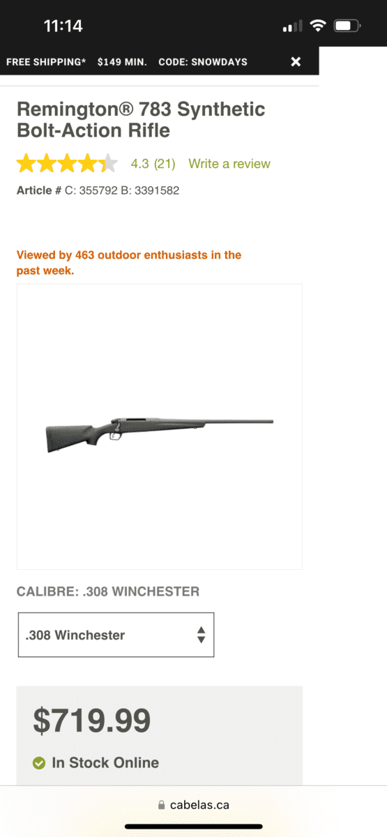 Remington model 783