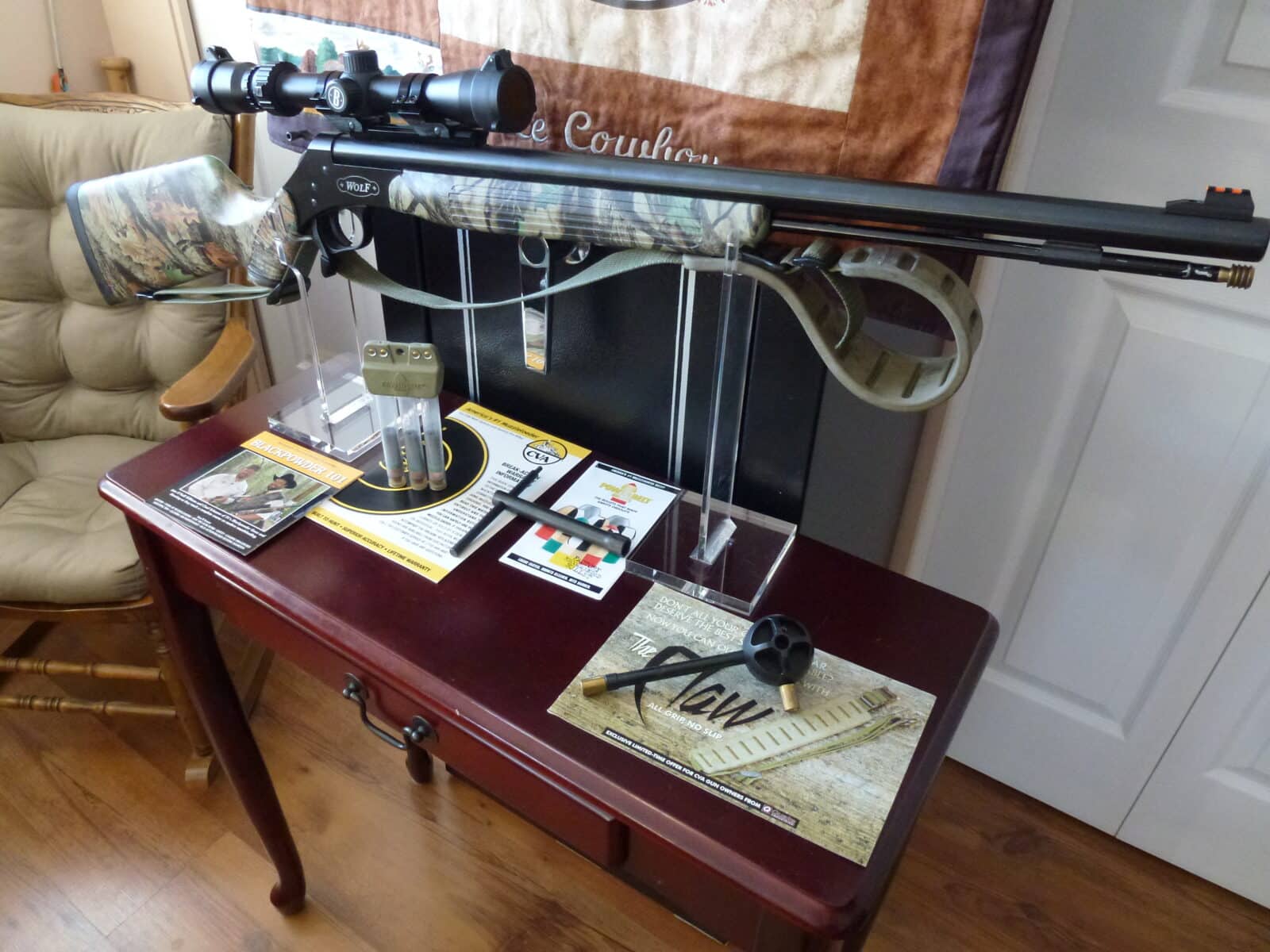 MUZZLELOADER CVA WOLF CAMO CAL. .50 avec telescope BUSHNELL