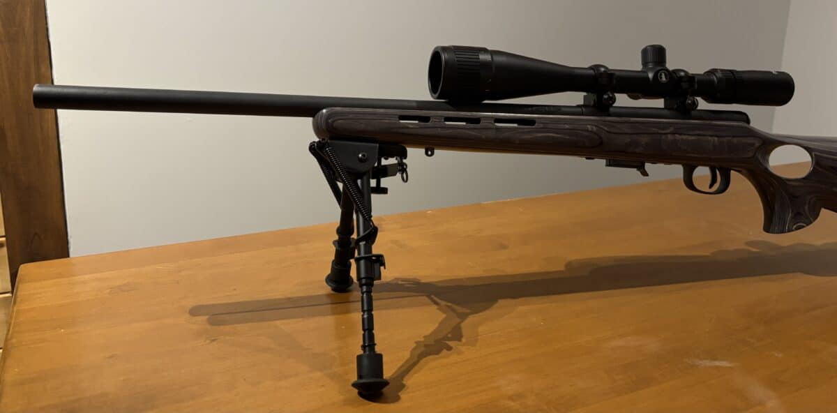 Savage 17 HMR 93r17 canon lourd laminer