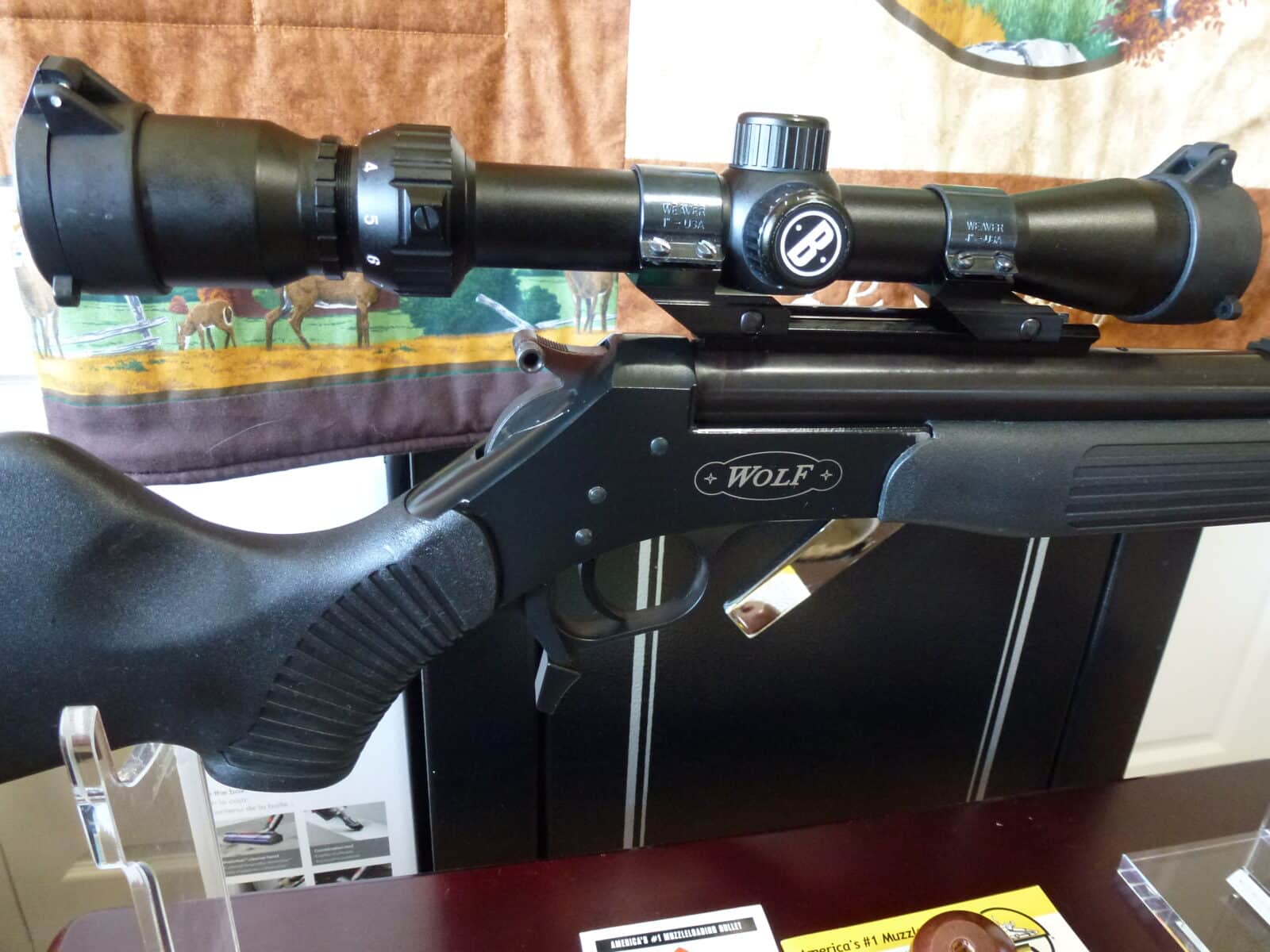 *FUSIL POUDRE NOIR CVA WOLF cal. .50 magnum+SCOPE BUSHNELL3x9x40*
