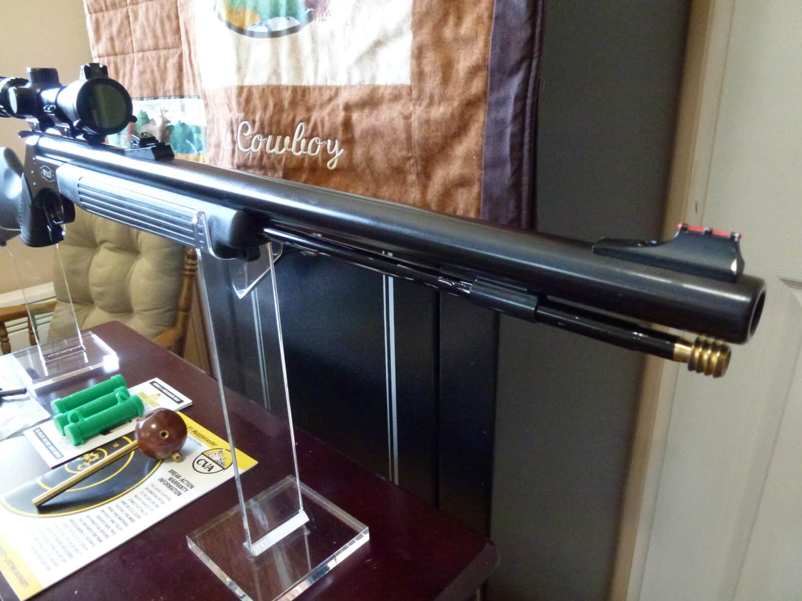 *FUSIL POUDRE NOIR CVA WOLF cal. .50 magnum+SCOPE BUSHNELL3x9x40*