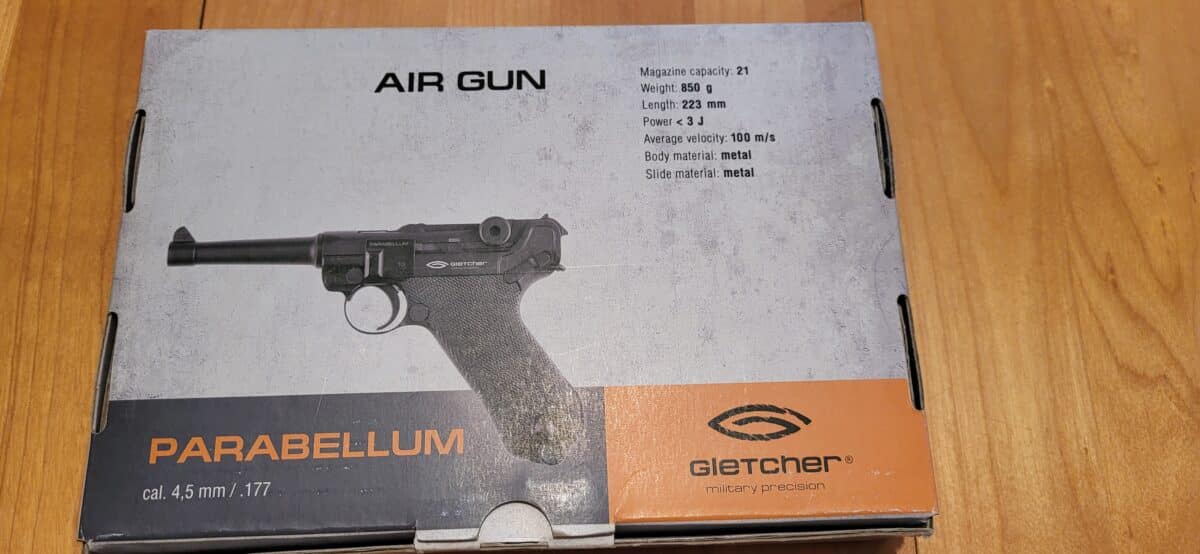 Pistolet a air comprimé Gletcher Parabellum
