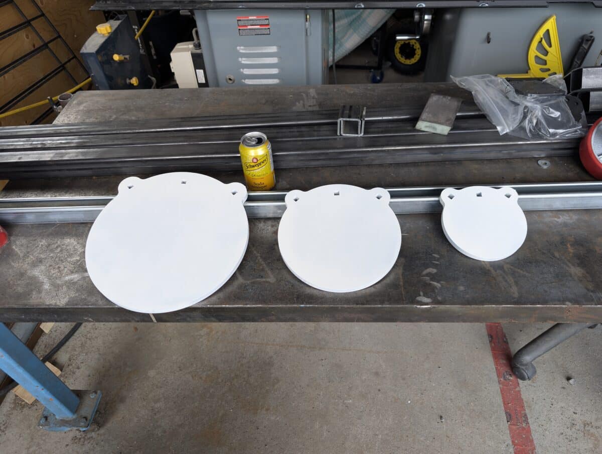 Cible de tir acier 1/2