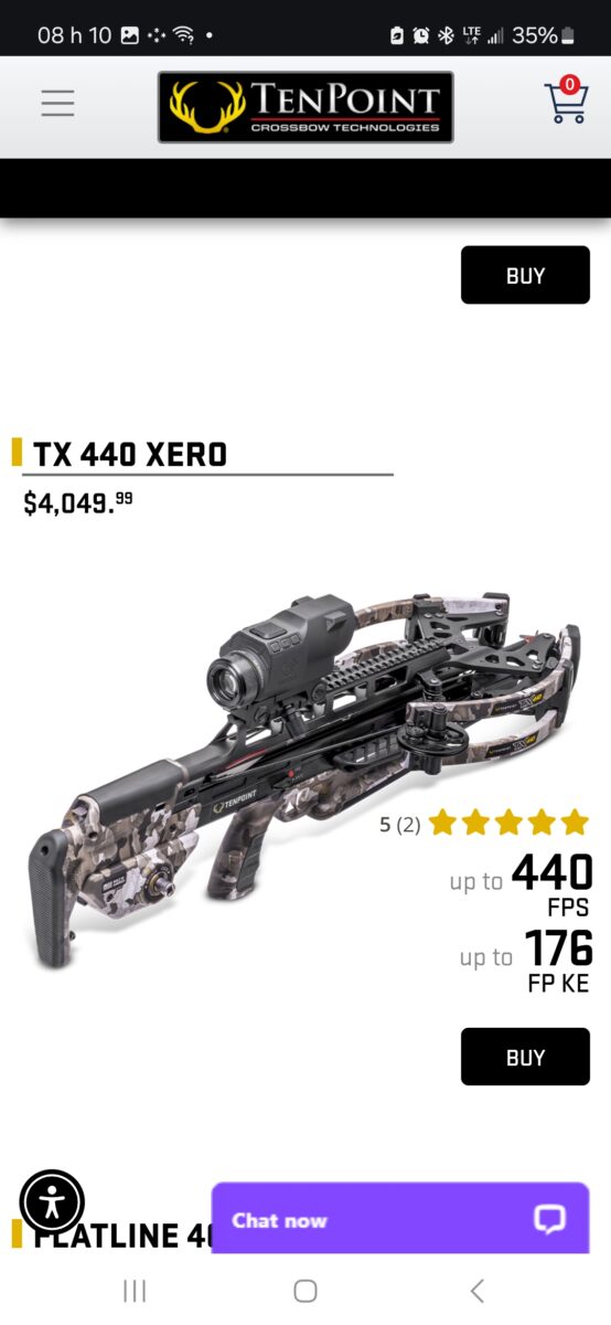 Tenpoint havoc avec garmin zero