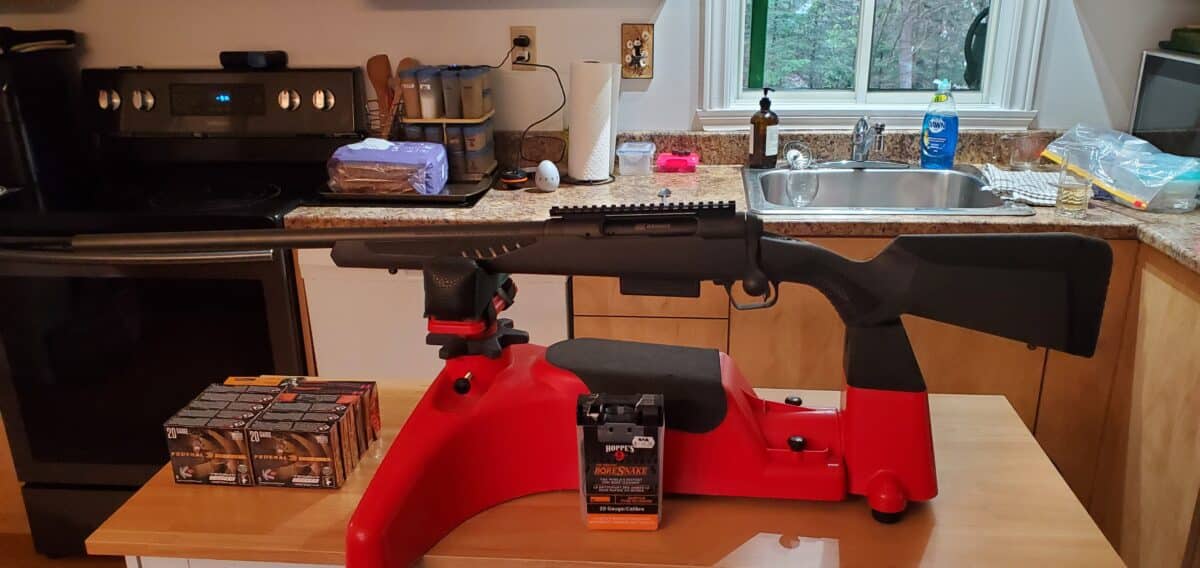 Fusil slug gun Savage cal. 20 gaucher