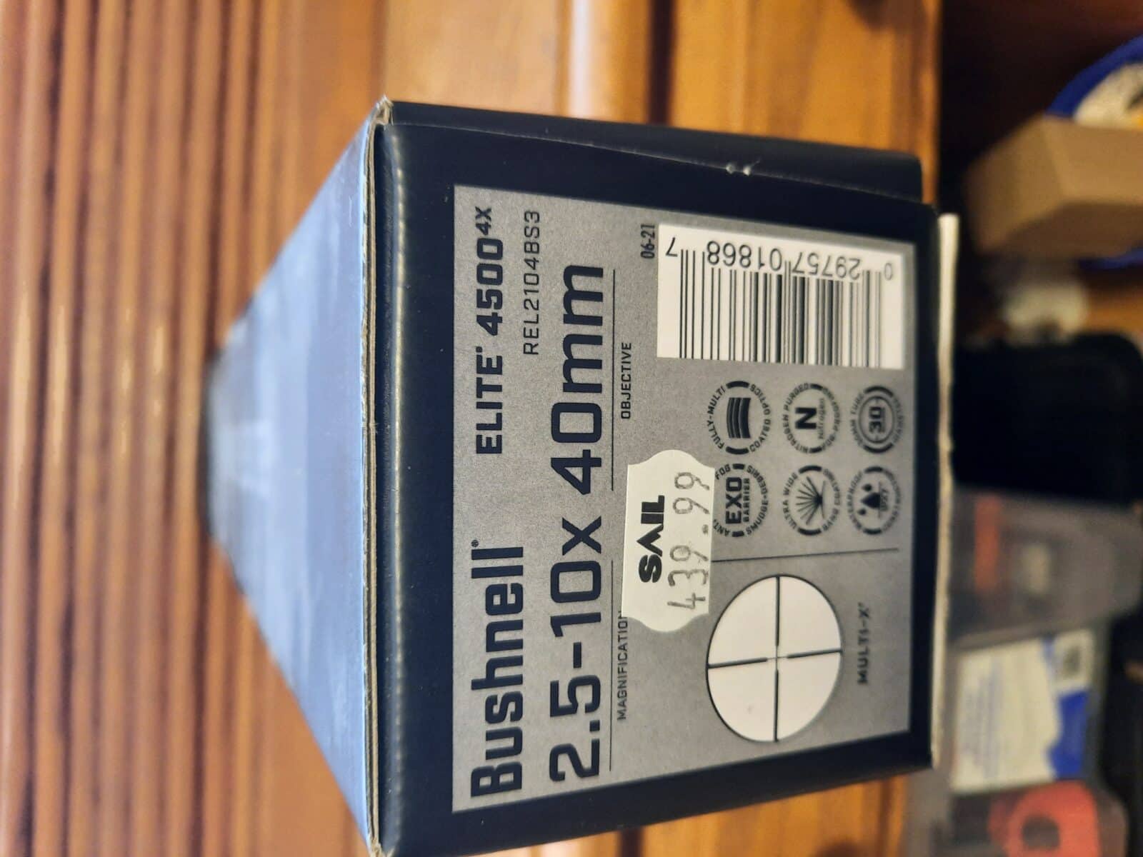 Bushnell élite 4500 4x tube 30mm