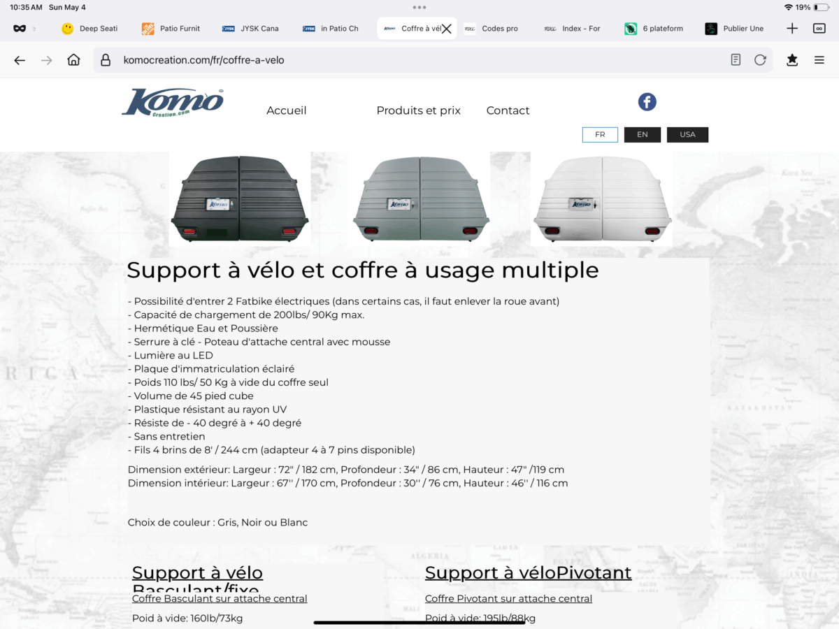 Komo – Coffre Pivotant sur attache double