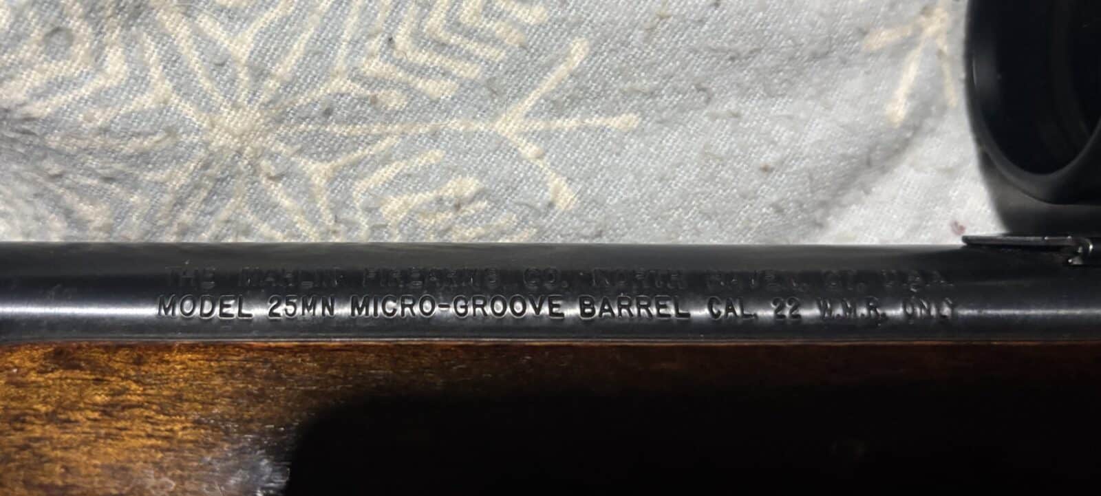 22 magnum marlin model 25 MN telescope bush&lumb élite 3000