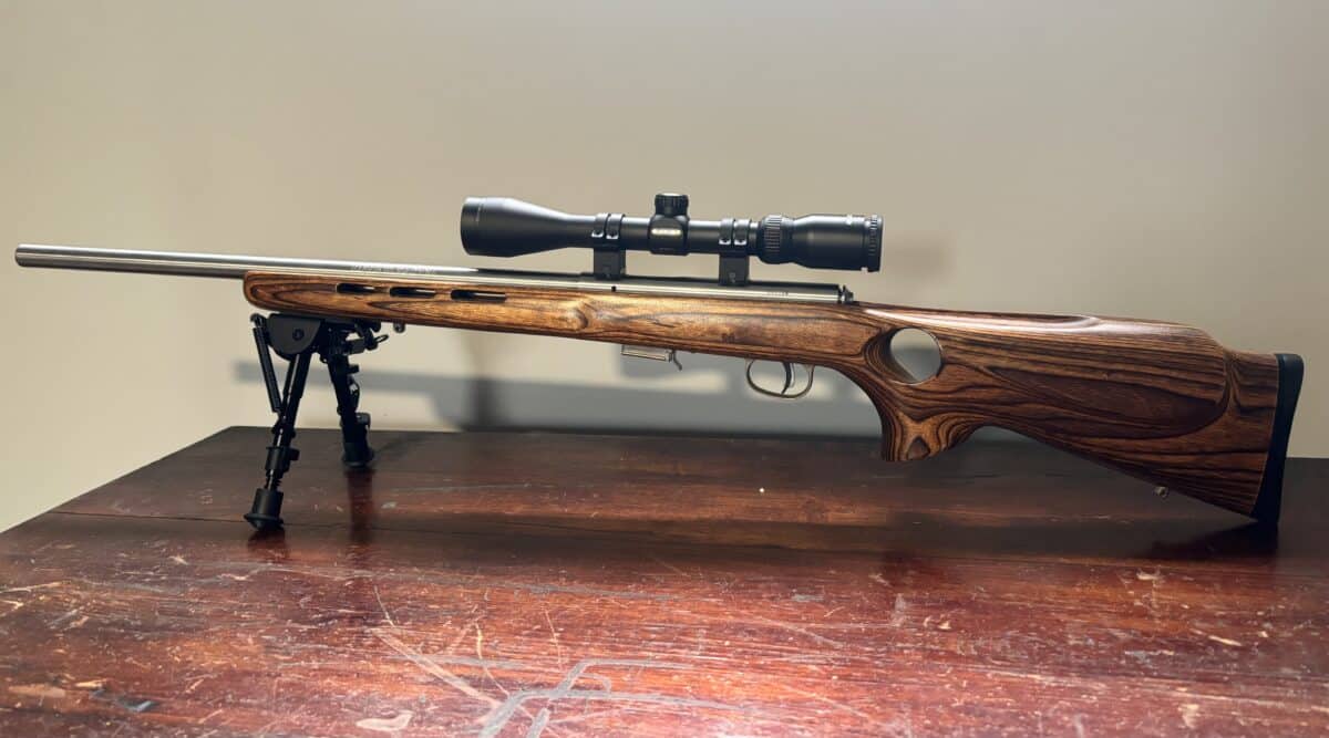 17 HMR savage 93R17 stainless avec scoop bipod