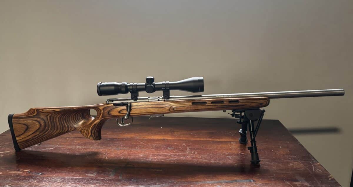 17 HMR savage 93R17 stainless avec scoop bipod