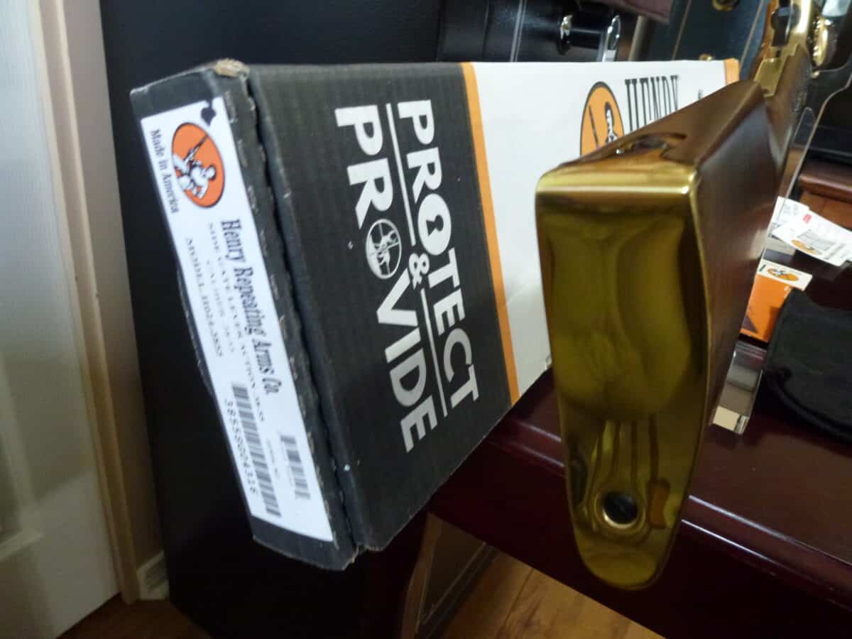 ***NEW in BOX***UNFIRED***HENRY SIDE GATE 38/55 POLISHED BRASS***