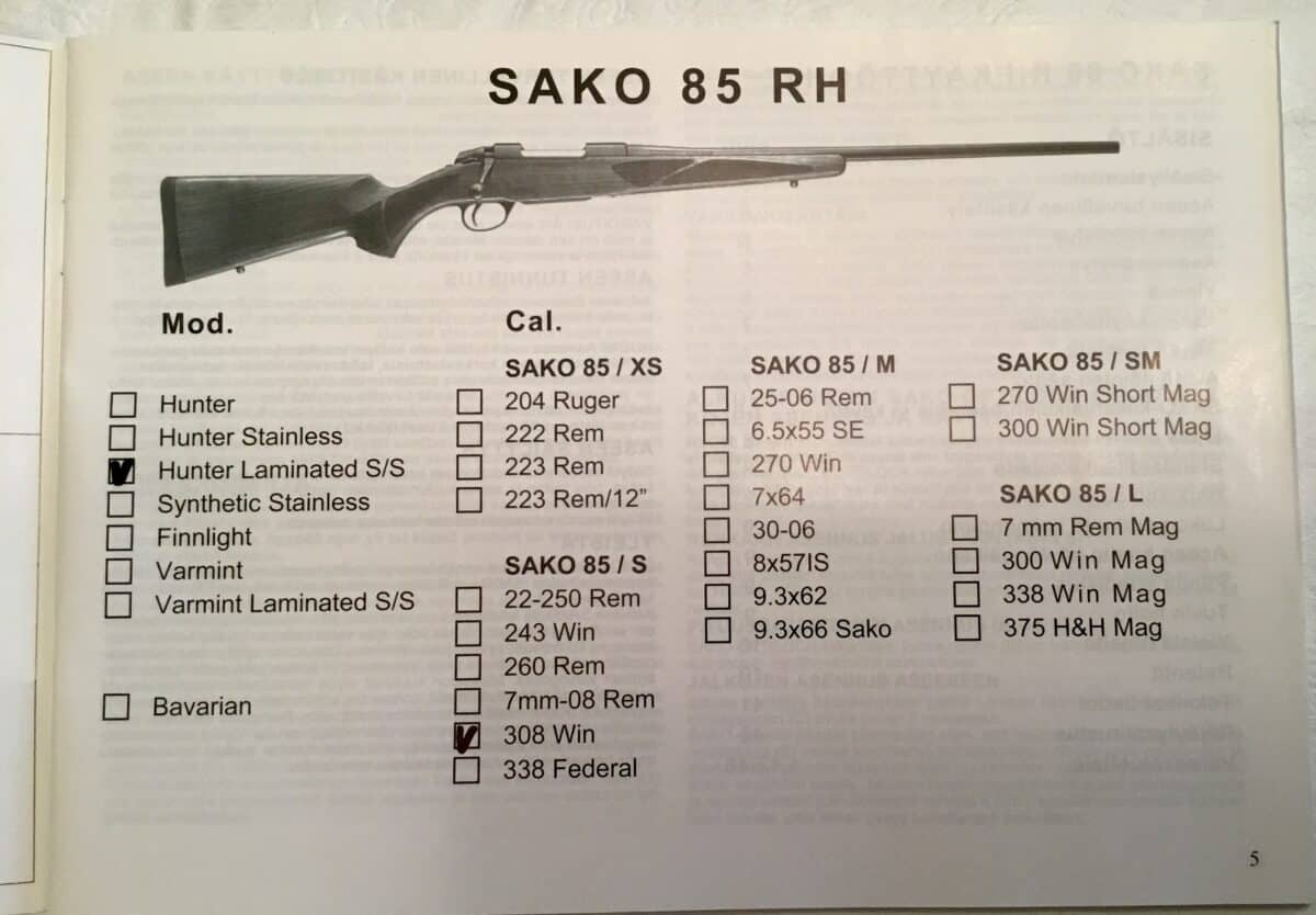 SAKO 85 S (Comme neuf) + Télescope Leopold 24X50 mm LONG RANGE