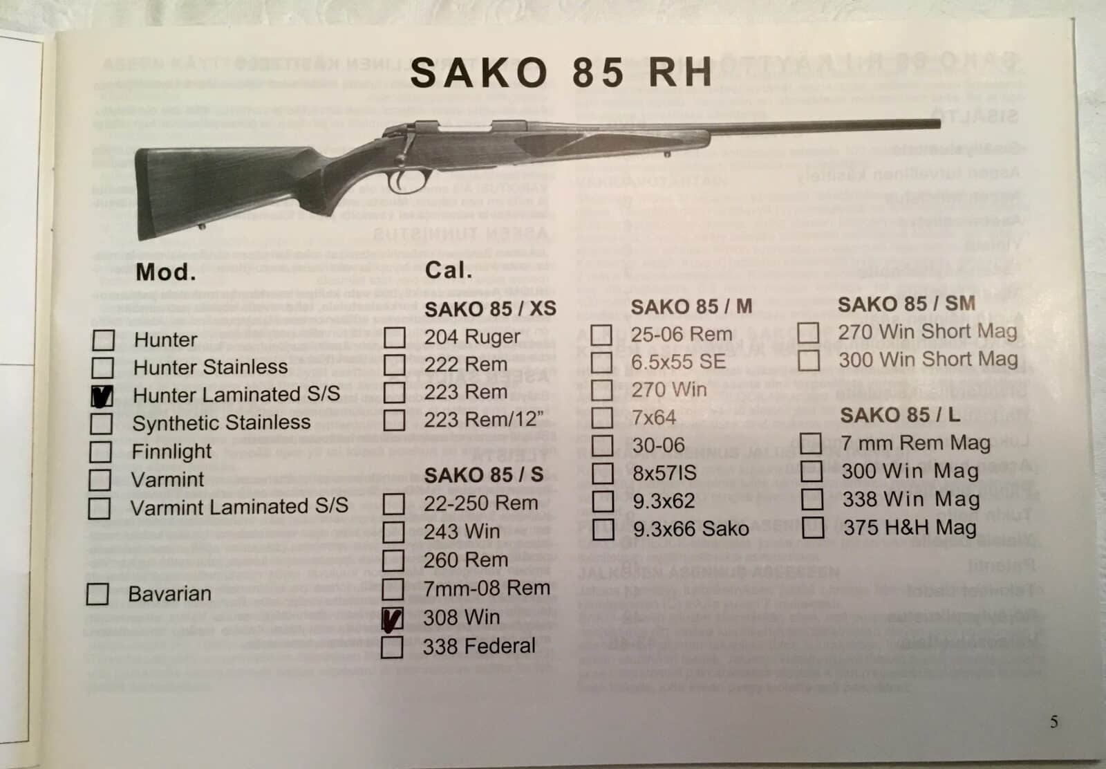 SAKO 85 S (Comme neuf) + Télescope Leopold 24X50 mm LONG RANGE