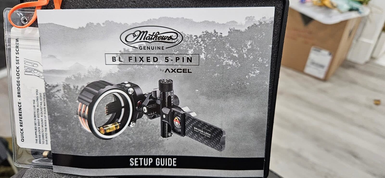 Mathews Bridge Lock Axcel Sight 5 pins comme neuf