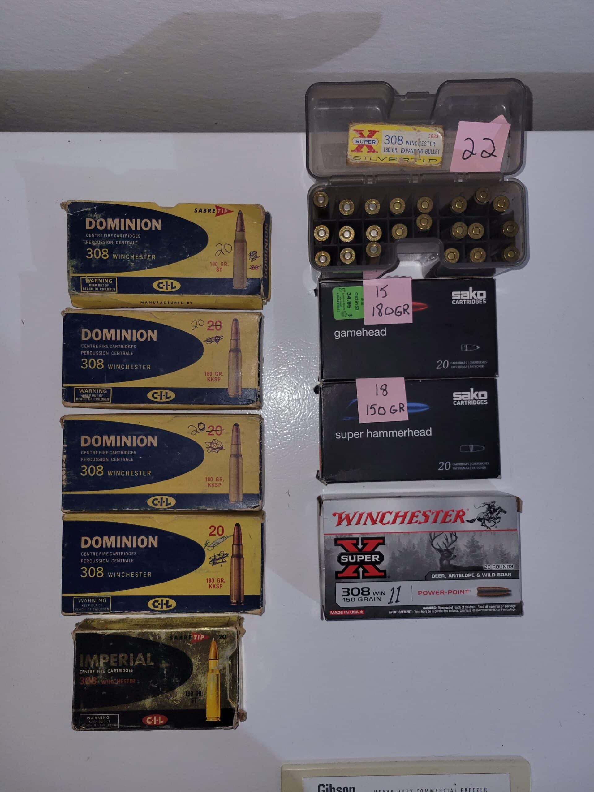 Munition calibre 308