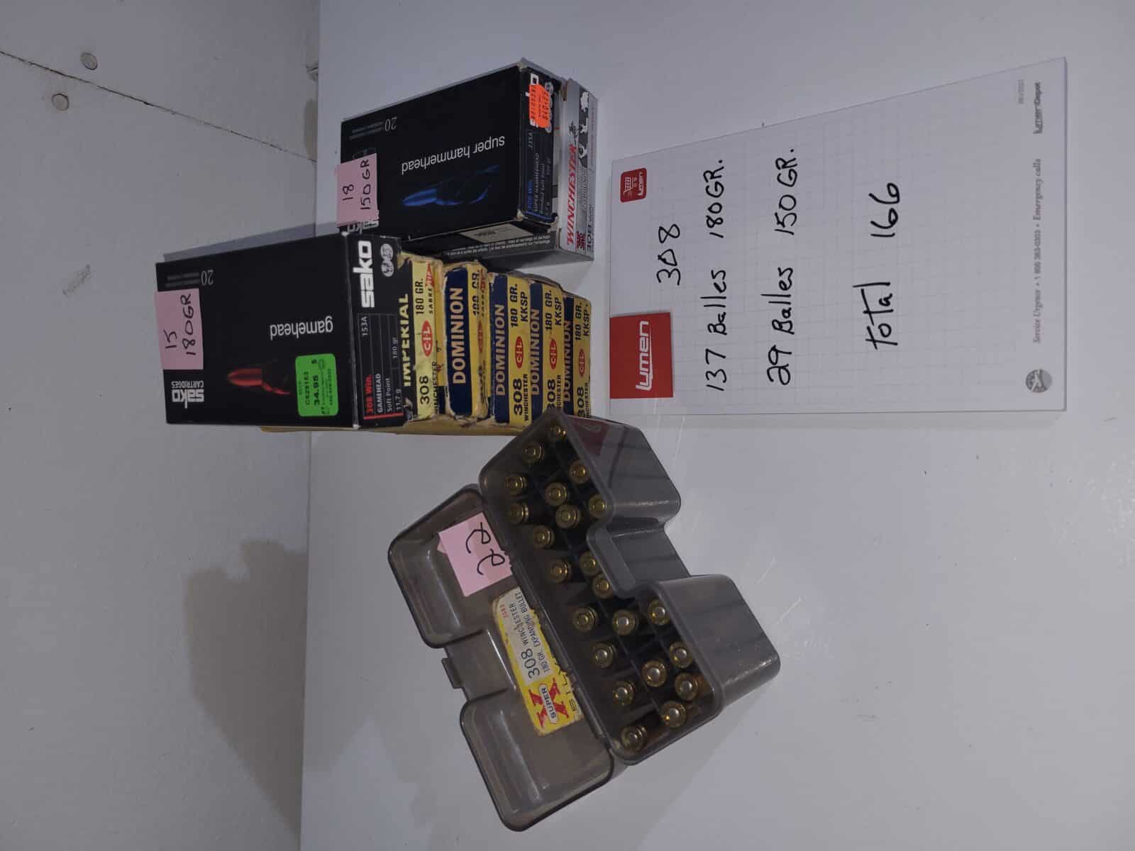 Munition calibre 308