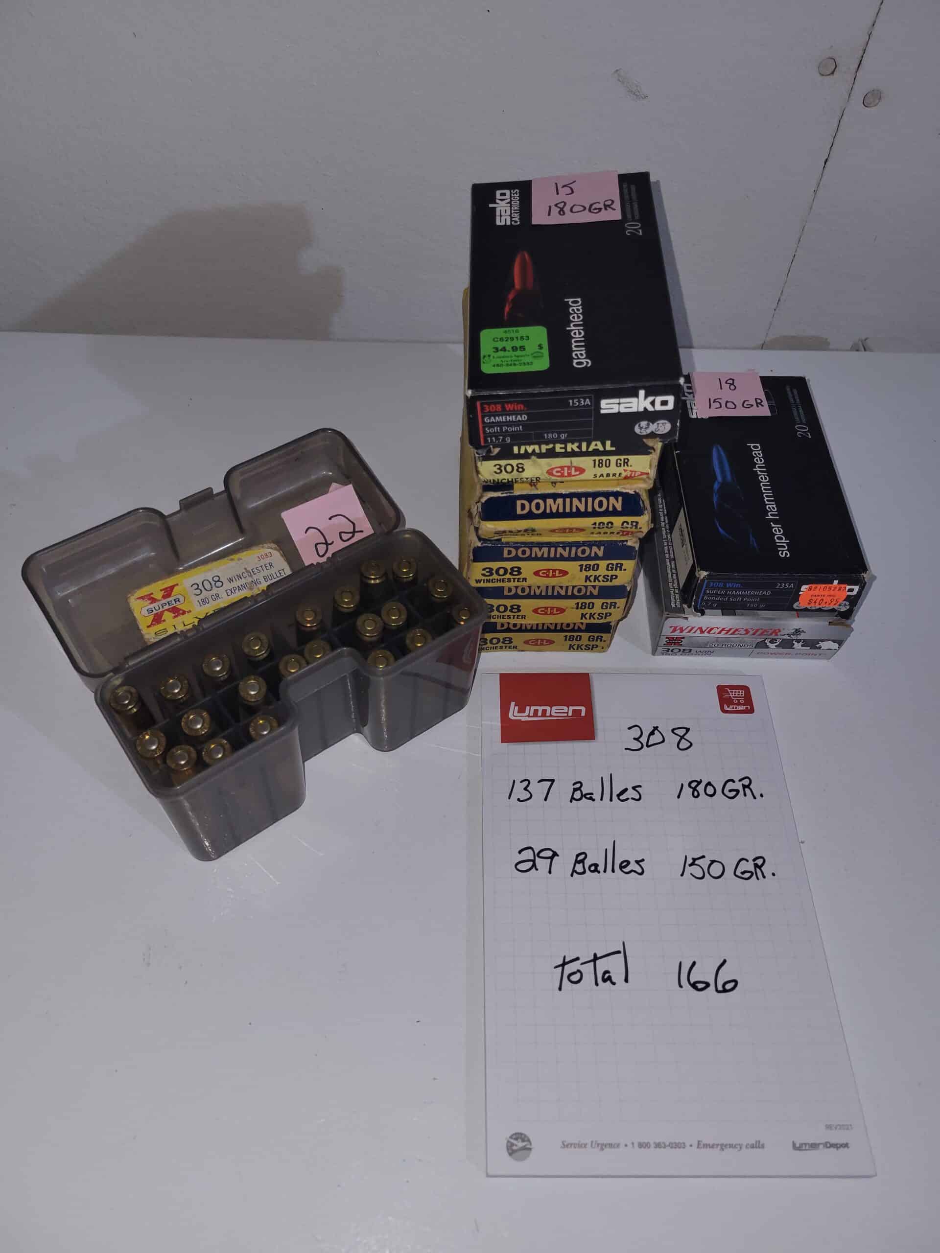Munition calibre 308