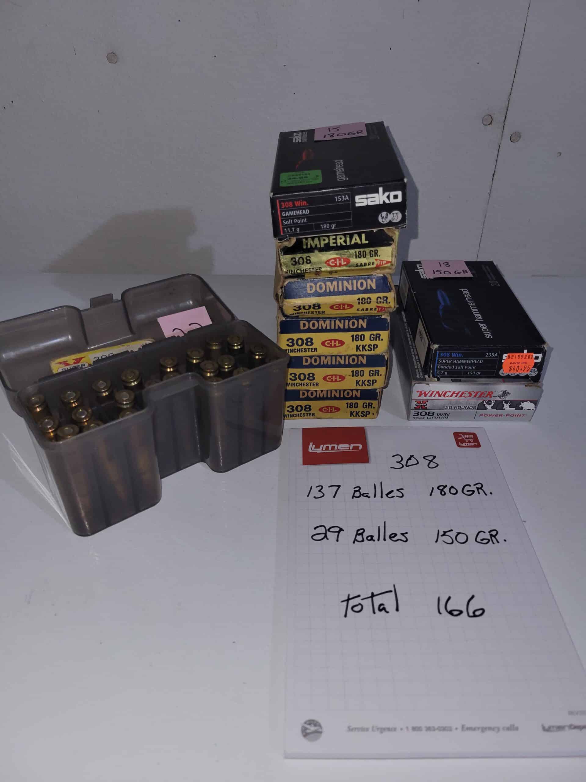 Munition calibre 308