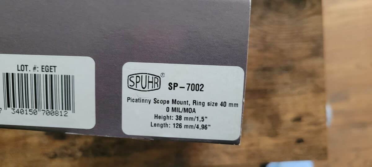 Anneau pour télescope 40mm de marque Spuhr arque Spuhr