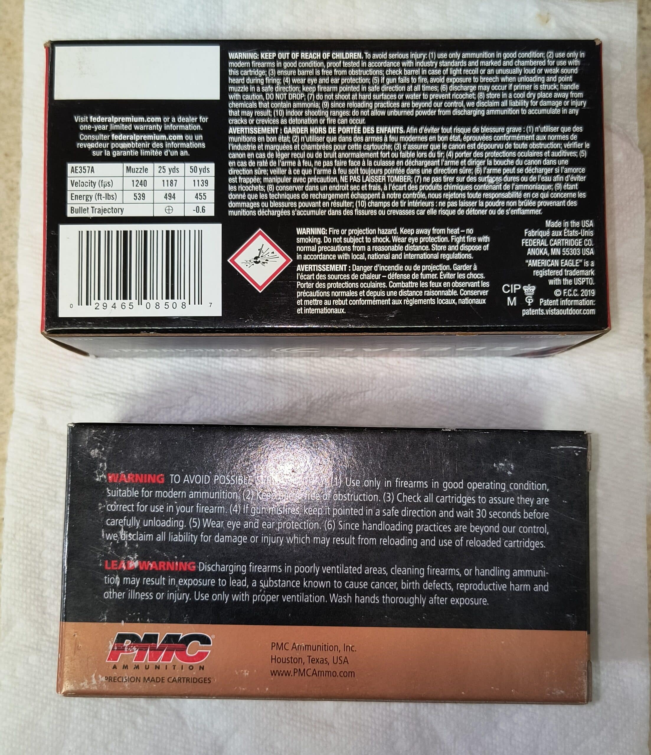 Munitions 357 mag et 7mm Remington Mag