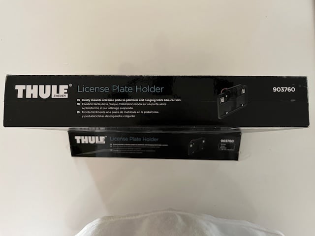 Thule Support de plaque d’immatriculation, noir
