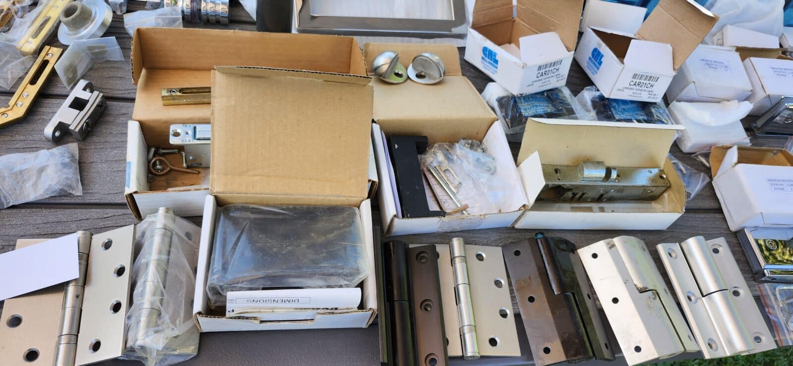 Lot de pognée et accessoires pour porte de douche