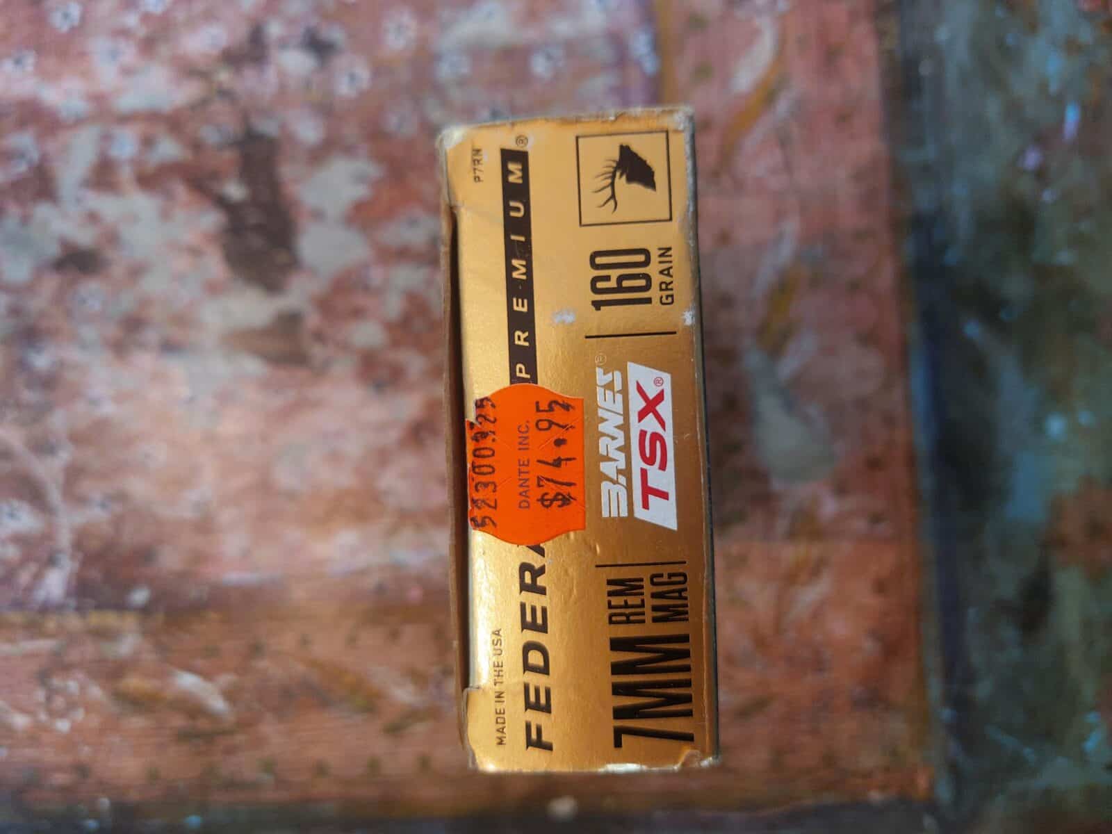 Federal Premium (Barnes TSX) 160 grain pour 7MM REM MAG