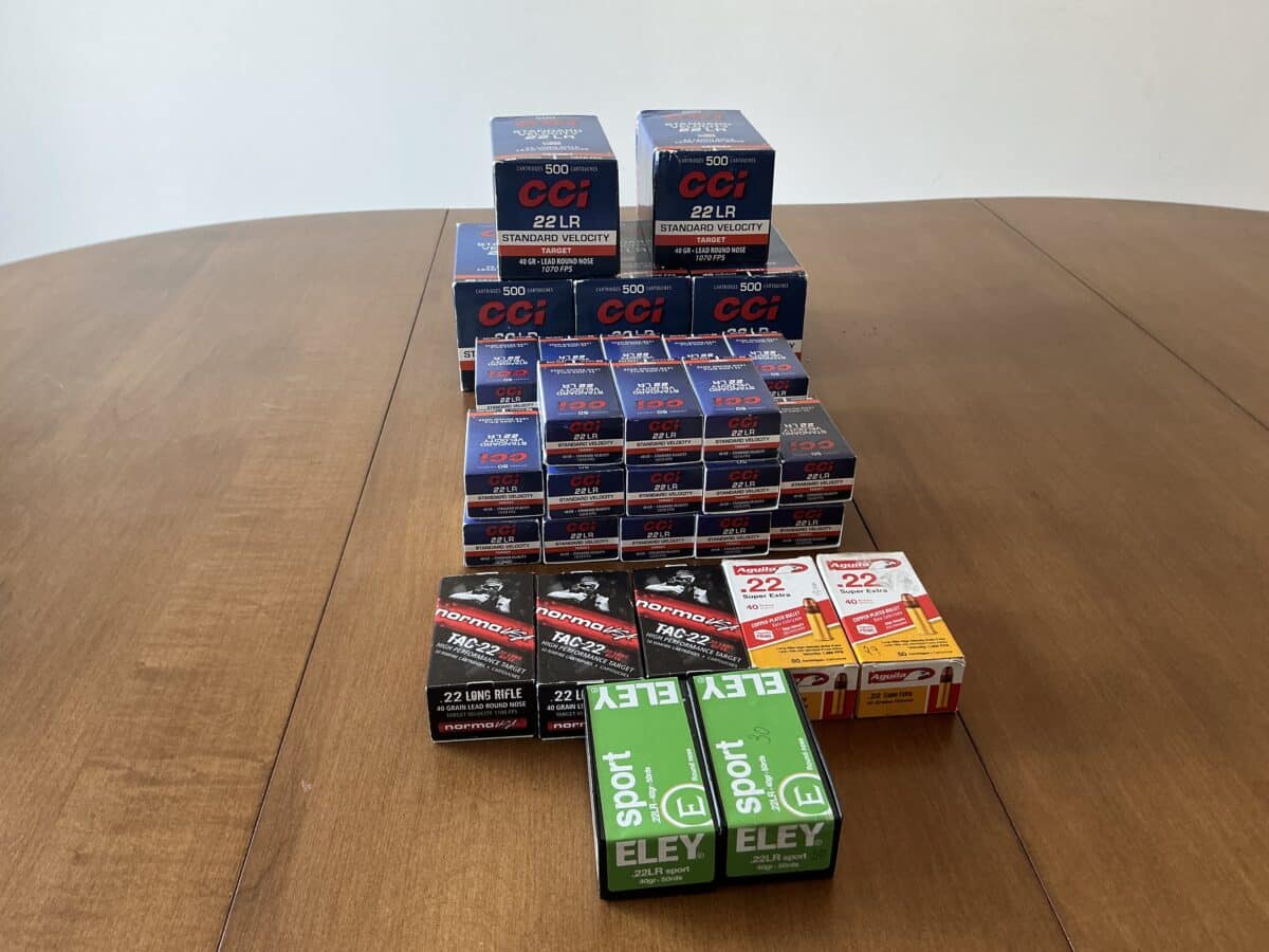 Lot de munitions .22 LR CCI,NORMA, AGUILA,ELEY