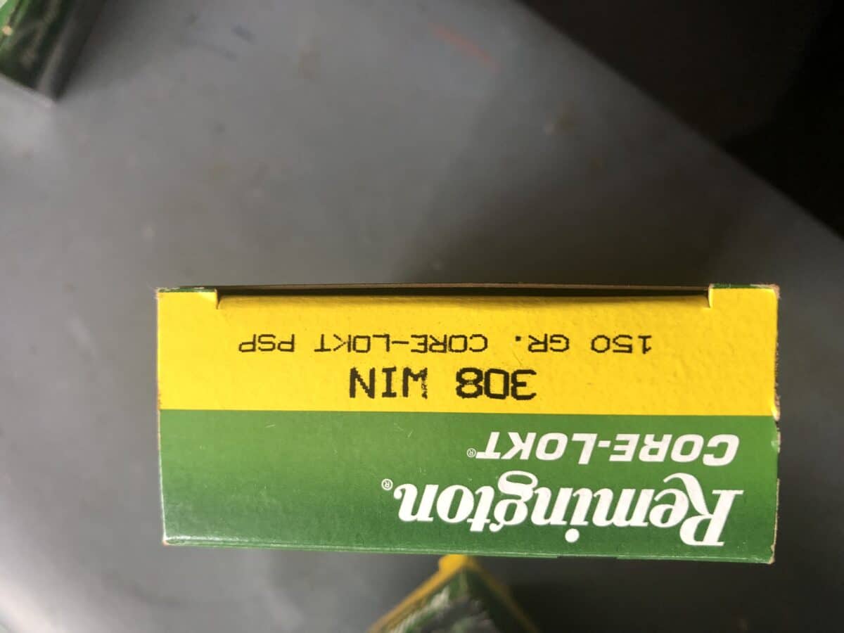 Munitions cal 308 Remington