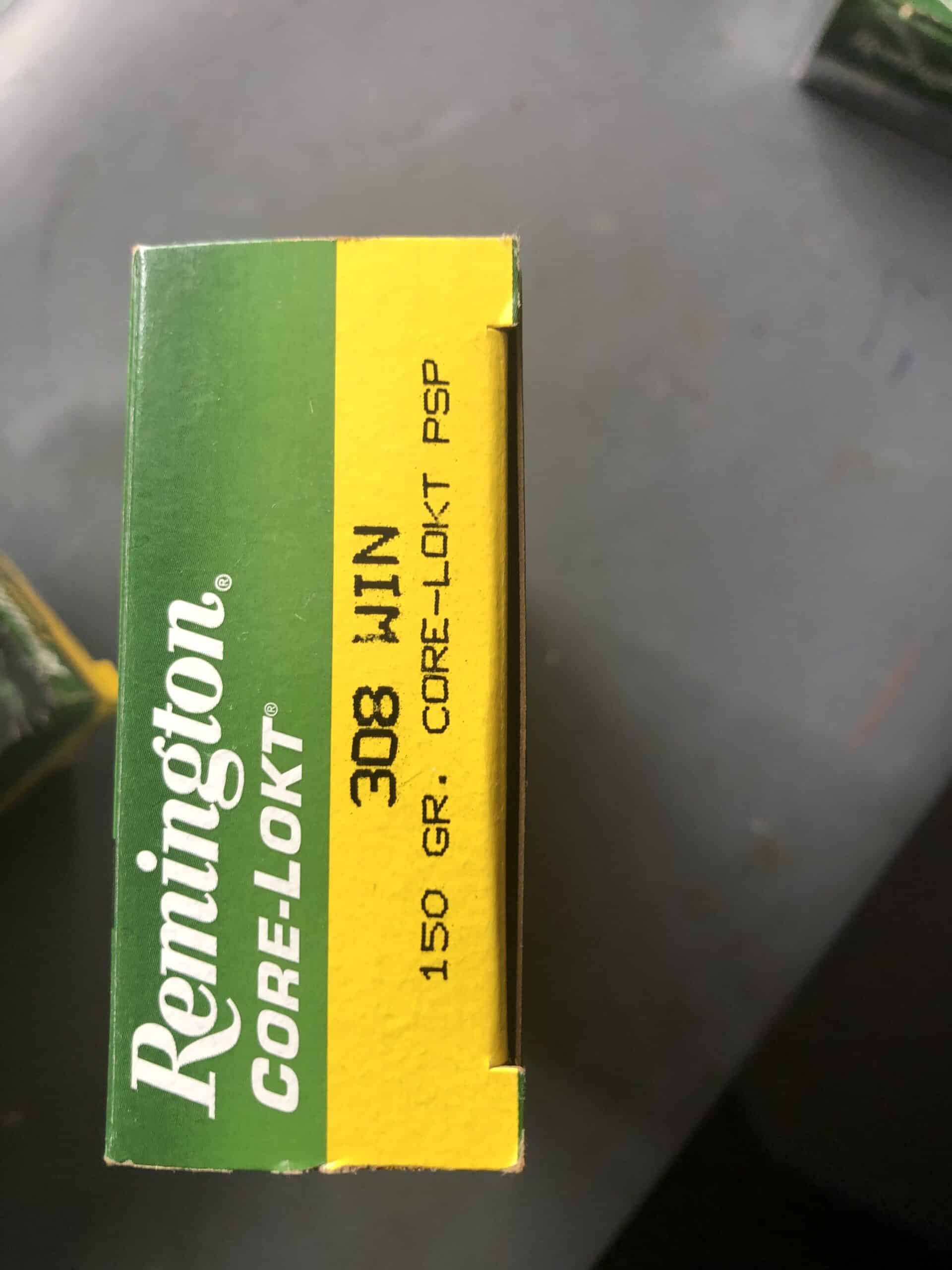 Munitions cal 308 Remington